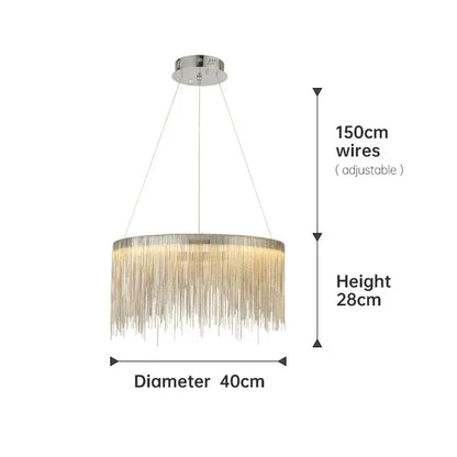 DecorBites™ LED Tassel Chandeliers | Waterfall Hanging Pendant Light | Modern Art Decor Lighting