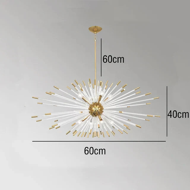 DecorBites™ Crystal Dandelion LED Chandelier for Luxury Indoor Decor
