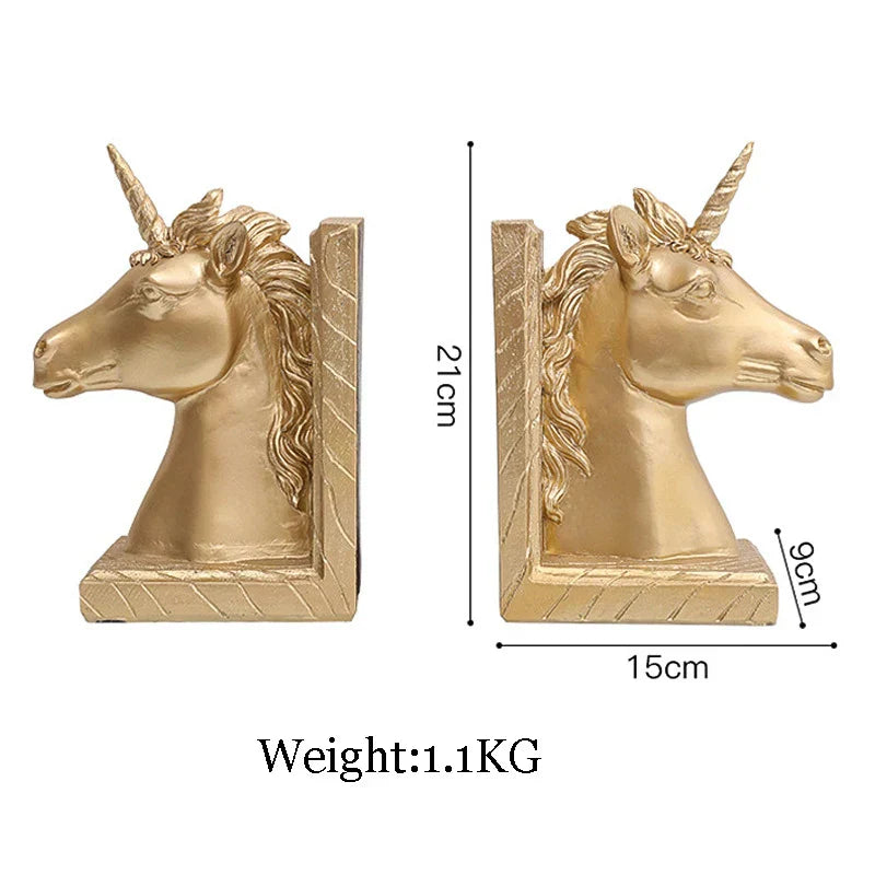 Abstract Gold Resin Statue Handicraft for Living Room, Office Desk Decor - DecorBites™