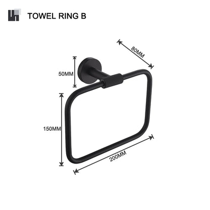 DecorBites™ Bathroom Hardware Set: Towel Rack, Toilet Brush, Paper Holder, Soap Dispenser, Towel Bar, Hook