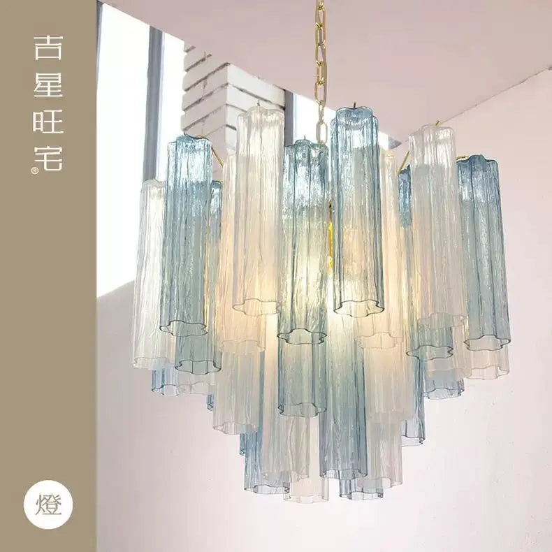 DecorBites™ Colorized Glass LED Chandelier for Living Room Kitchen Bedroom