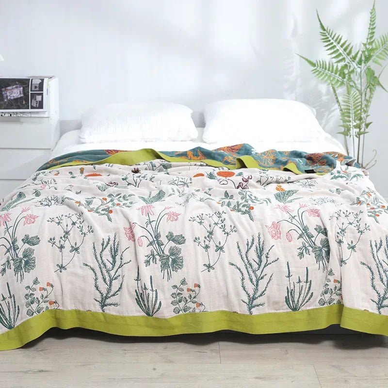 DecorBites™ Boho Cotton Blanket and Throw - Soft, Durable, and Stylish for Bed, Sofa, or Travel