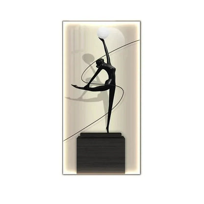 Abstract Figure Luminous Canvas Painting Wall Lamps by DecorBites™