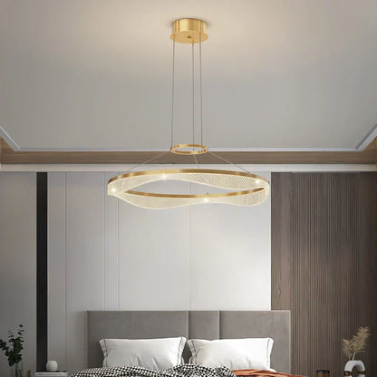 DecorBites™ Acrylic Living Room Chandelier Pendant Light Fixture_LED Hanging Lamp