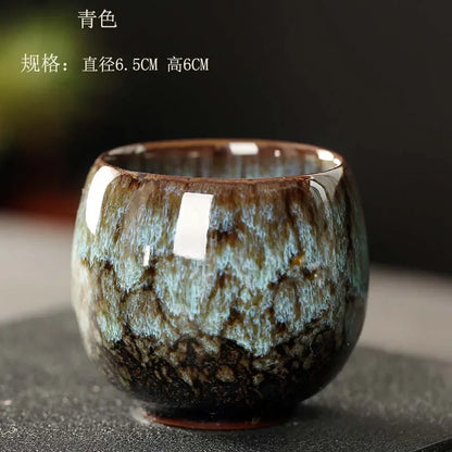 DecorBites™ Egg Style Ceramic Tea Cup Porcelain Kung Fu Cups Set