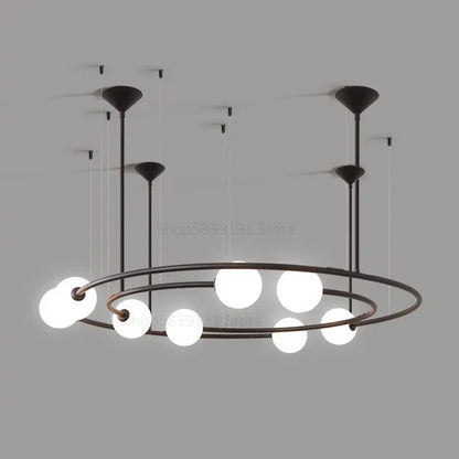 DecorBites™ Glass Ball LED Pendant Chandelier for Modern Living Room Decor