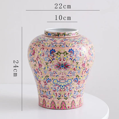 DecorBites™ Blue White Porcelain Flower Vase: Elegant Ceramic Home Decor & Storage Solution