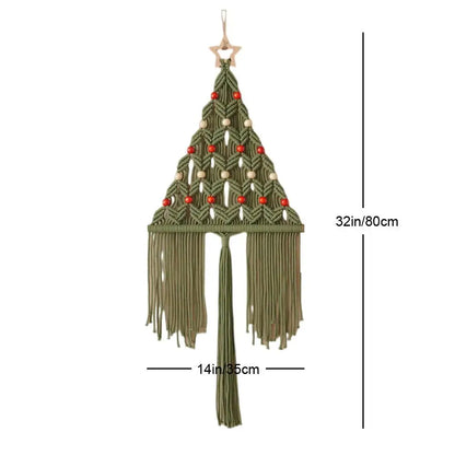 DecorBites™ Boho Christmas Tree Wall Tapestry