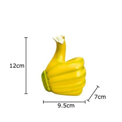 DecorBites™ Banana Fist Thumbs-up Resin Statue Desk Ornament for Room Decor