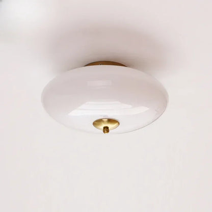 DecorBites™ Bauhaus Cream White Glass Ceiling Lamp LED Light