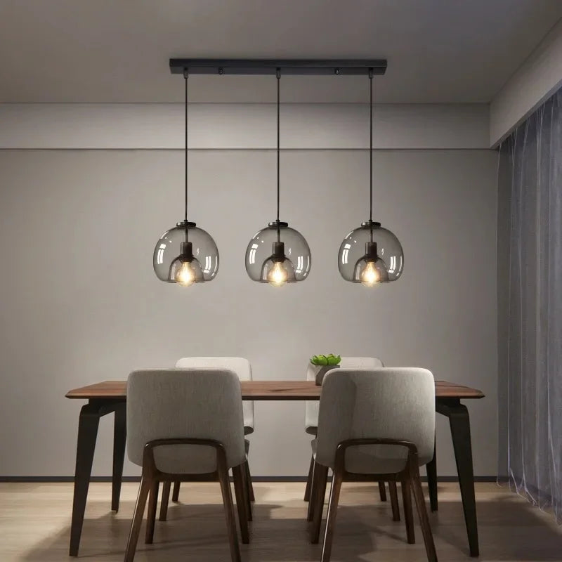 DecorBites™ Glass Ball LED Pendant Lights for Home, Office, and Restaurant Decor