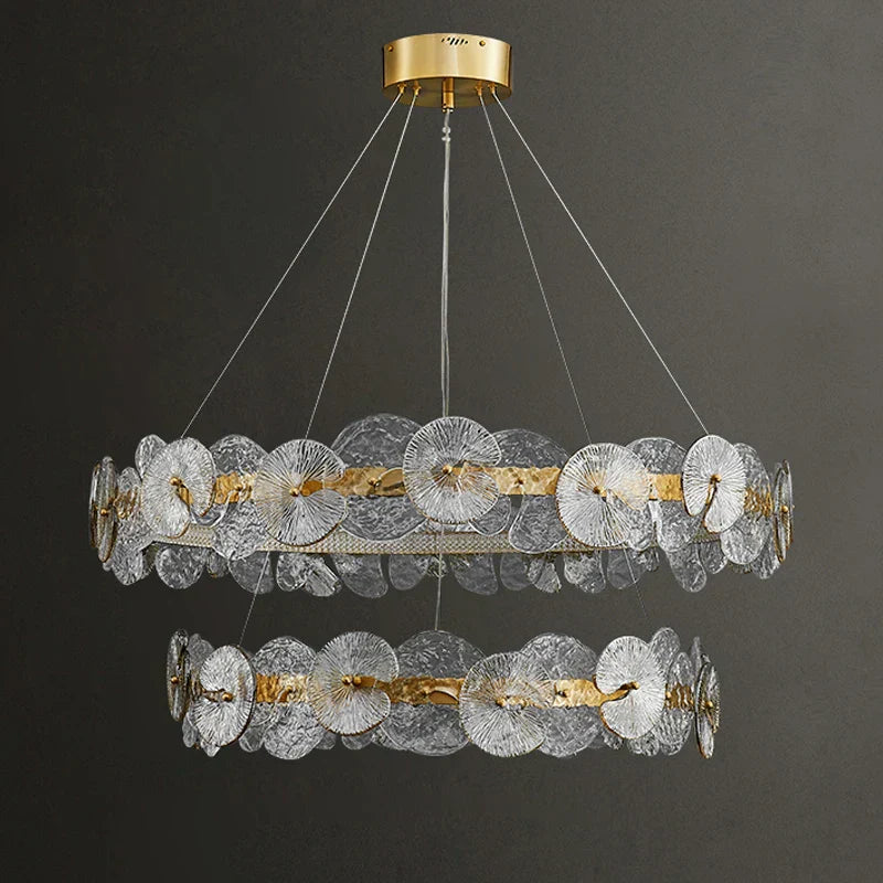 DecorBites™ Lotus Leaf LED Chandeliers: Modern Lighting Fixtures for Living Room, Bedroom, Dining Table