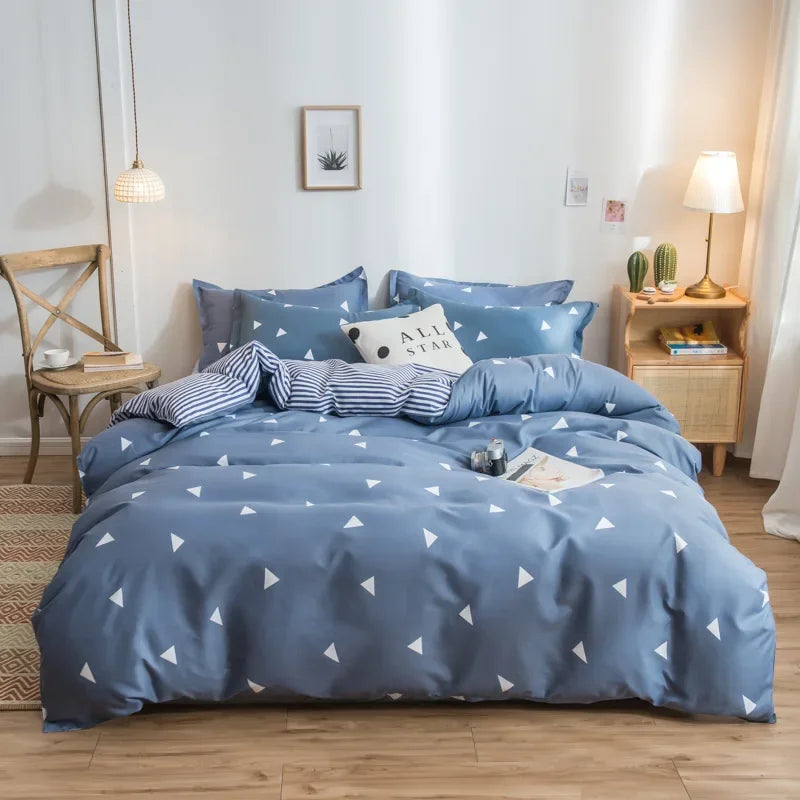 DecorBites™ Cartoon Print Bedding Set - Queen/King Size Duvet Cover, Sheets, Pillowcases