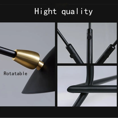 DecorBites™ Black Nordic Floor Lamp for Living Room, Designer Aluminum Standing Light