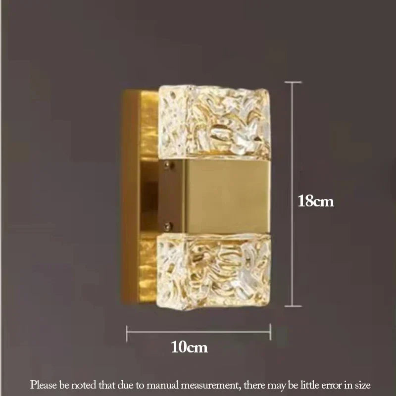DecorBites™ Crystal Nordic LED Wall Lamps | Modern Corrugated Sconces for Home Decor