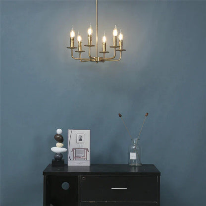 DecorBites™ Iron Art Chandelier Lights for Dining Living Room Kitchen - E14 Candle Fixtures