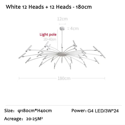 DecorBites™ LED Ceiling Chandelier Nordic Living Dining Room Bedroom Lighting Fixture