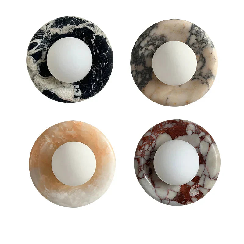 ™ Jade Marble Wall Sconce Lamps: Luxury Light Fixtures for Bedroom, Bathroom, Aisle Decor