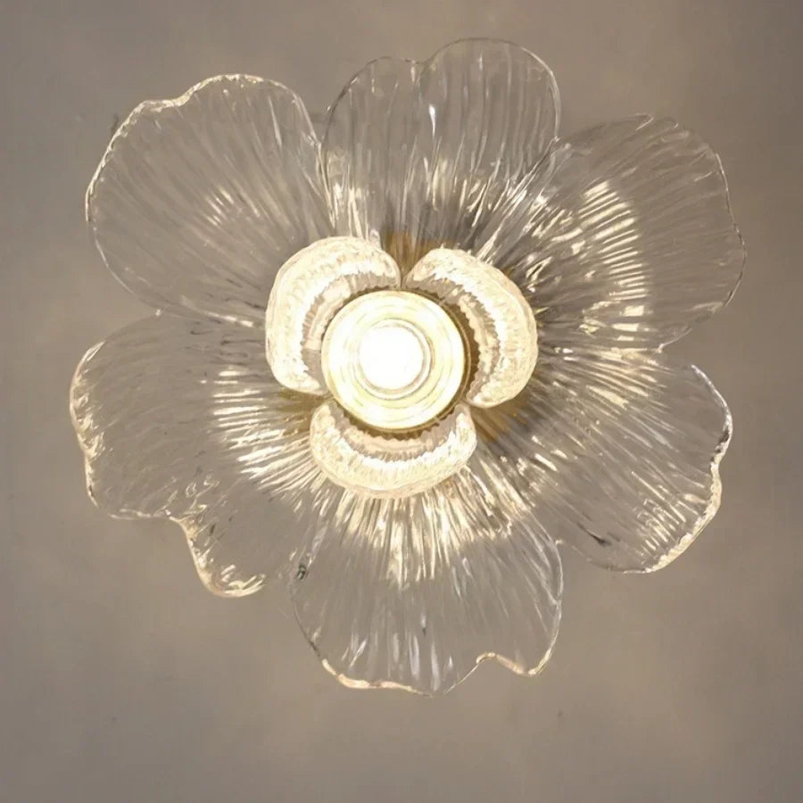 DecorBites™ Copper Canopy LED Ceiling Lamp Modern Nordic Flower Acrylic Light Fixtures
