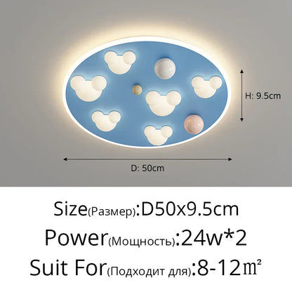 DecorBites™ Cloud Shape Ceiling Lights Pink Blue 50CM - Indoor Decorative Ceiling Lamps