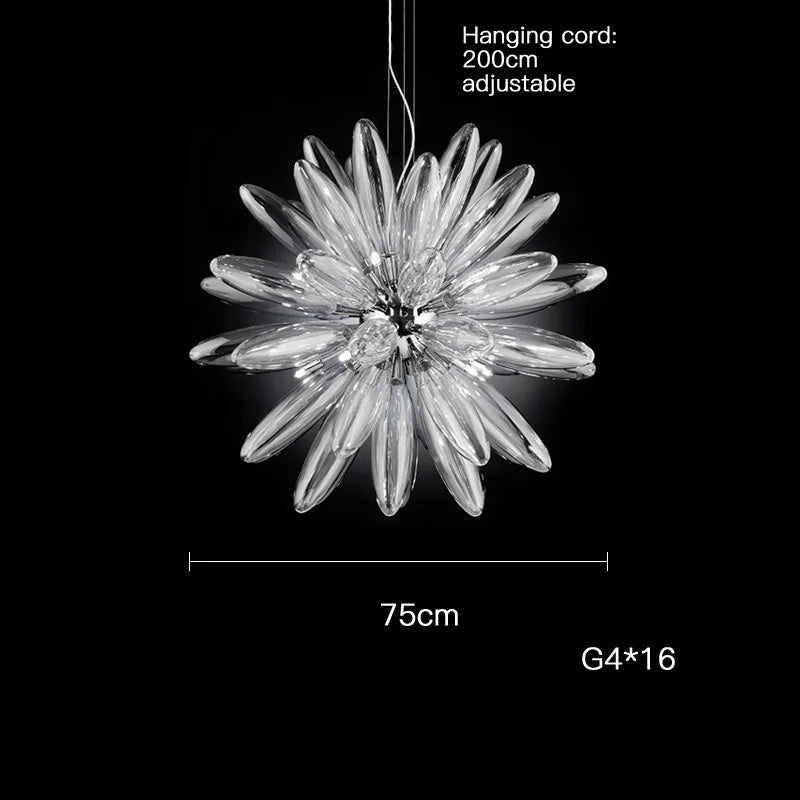 DecorBites™ LED Large Globe Chandelier with Glass Lampshades - Chrome or Gold Hardware