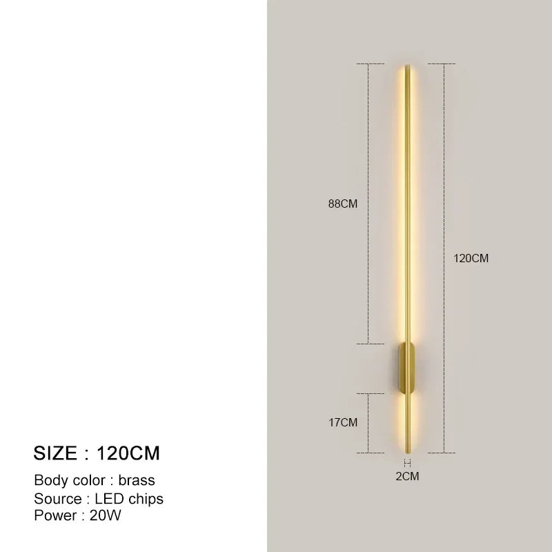 DecorBites™ Black LED Wall Lights - Modern Straight Line for Bedroom, Living Room, Kitchen Décor