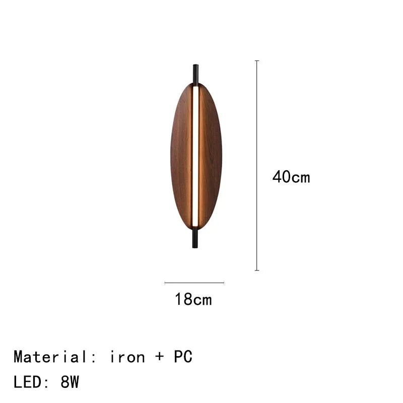 DecorBites™ Brown Metal Leaf Wall Sconce 3000K Modern Lamp for Home, Parlor, Bedroom