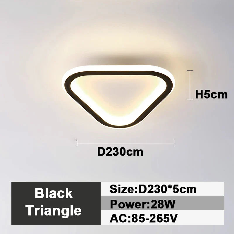 DecorBites™ LED Ceiling Lamp: Square Round Indoor Lighting, Bedroom, Entrance Hall, Neutral/Cool/Warm White