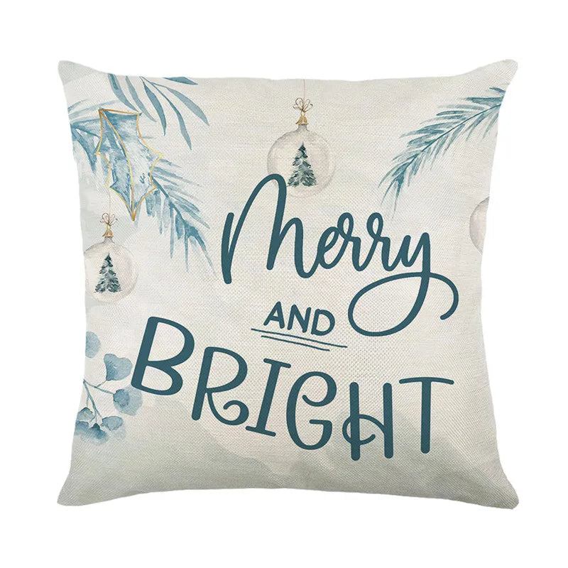 DecorBites™ Christmas Pillowcase Collection - Festive Sofa Decor with Christmas Tree, Elk, Snowman