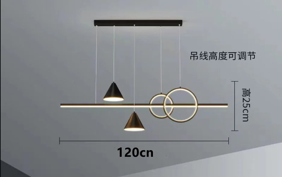 DecorBites™ Black Nordic Designer Dining Pendant Lamp: Stylish Lighting for Home Decor