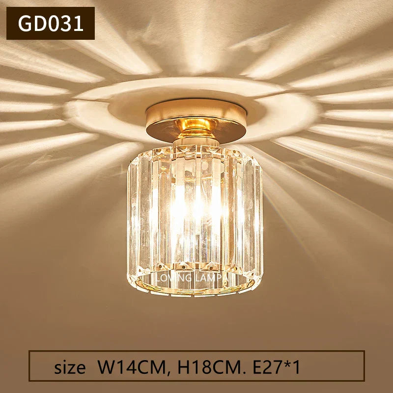 DecorBites™ Crystal Stainless Steel Ceiling Pendant Light for Luxurious Living