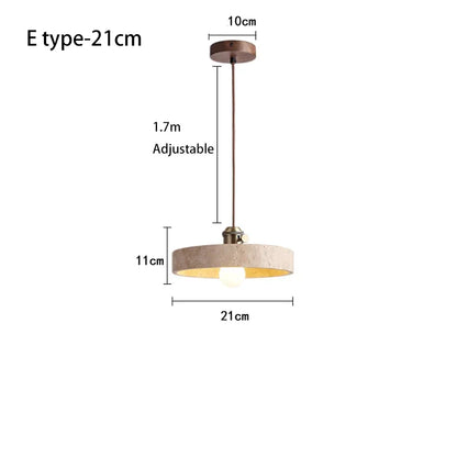 ™ Japanese Style Yellow Stone Pendant Lamp for Bedroom, Restaurant, and Bar