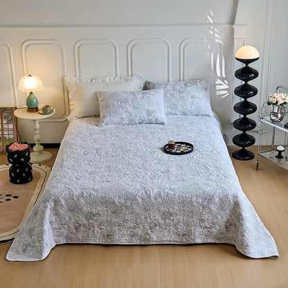 DecorBites™ Cotton Quilted Embroidered Bedspread Set