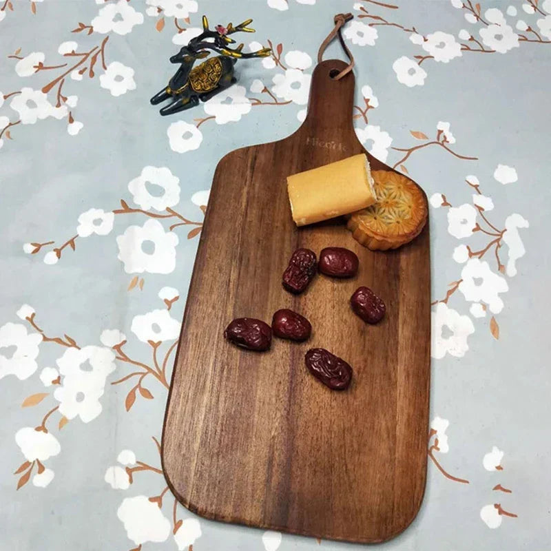 DecorBites™ Acacia Wooden Chopping Block - Versatile Kitchen Cutting Board