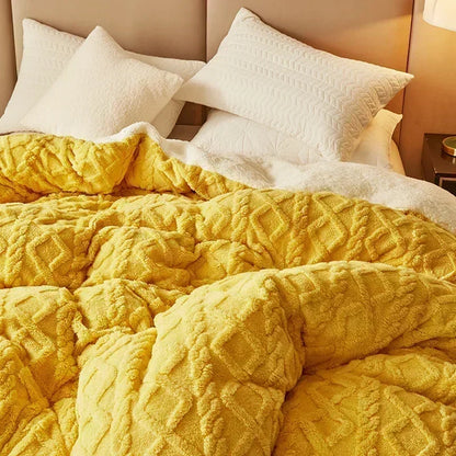DecorBites™ Cozy Cashmere Blanket Duvet Cover - Soft Warm Fleece Quilt Cover for Beds