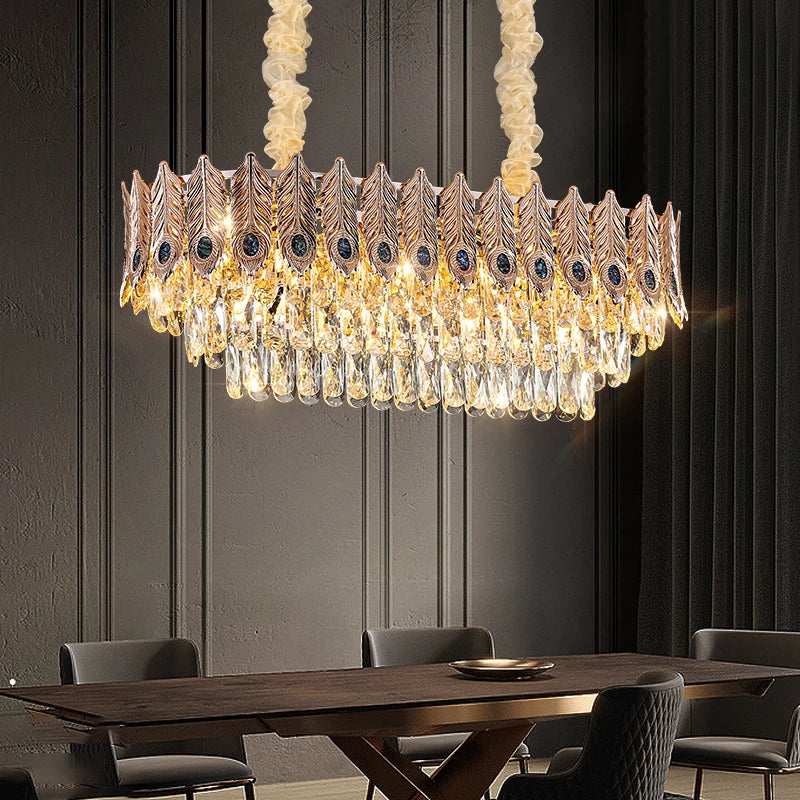 DecorBites™ Crystal Chandelier: Elegant & Modern Bedroom & Living Room Lighting