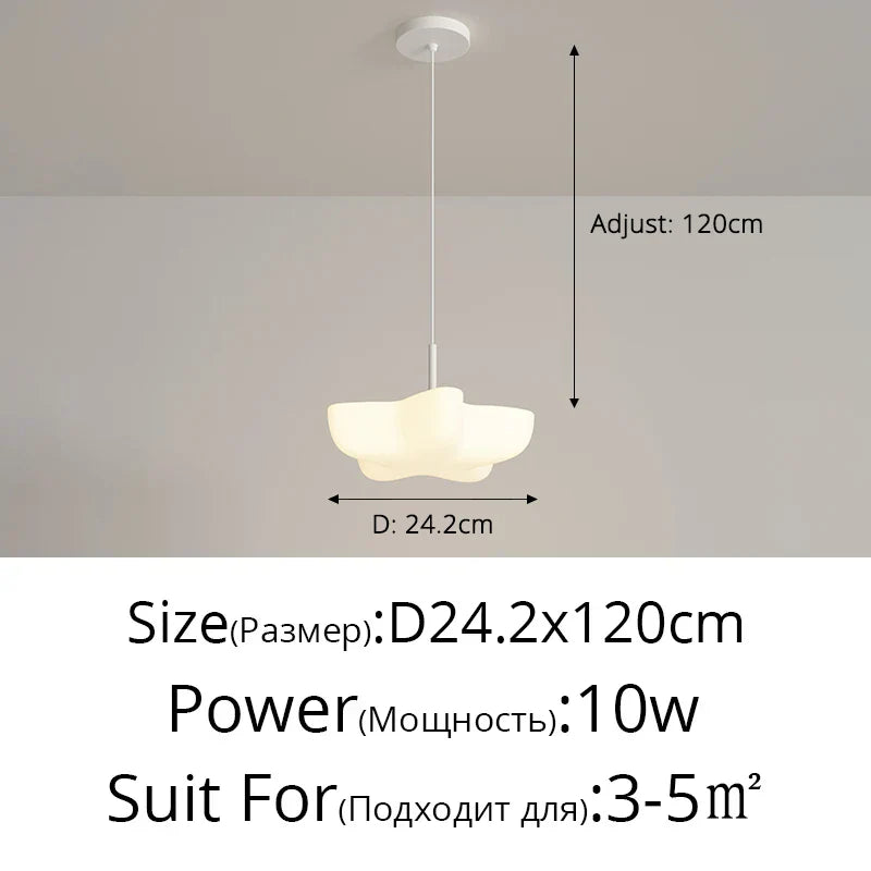 DecorBites™ Cloud White Floating Pendant Chandelier for Dining Room, Kitchen Island, Indoor Lighting
