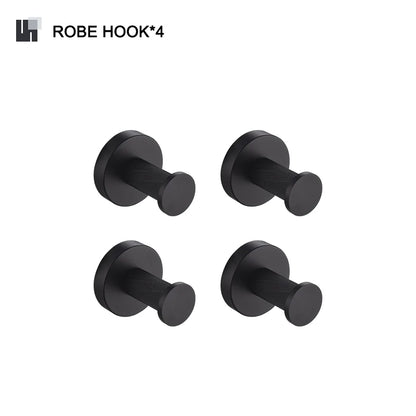 DecorBites™ Bathroom Hardware Set: Towel Rack, Toilet Brush, Paper Holder, Soap Dispenser, Towel Bar, Hook