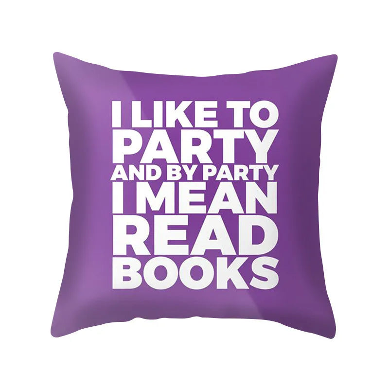 DecorBites™ Blue Purple Polyester Pillow Case Throw Pillow Cover for Home Office Bedroom Sofa