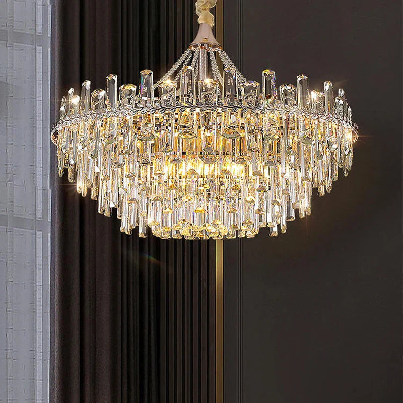 DecorBites™ Crystal Chandelier for Modern Luxe Home, Bedroom, Dining Room Villas
