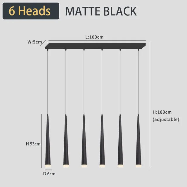 DecorBites™ Black LED Ceiling Chandelier: Stylish Staircase Lighting for Home Decor & Living Room