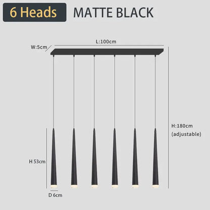 DecorBites™ Black LED Ceiling Chandelier: Stylish Staircase Lighting for Home Decor & Living Room
