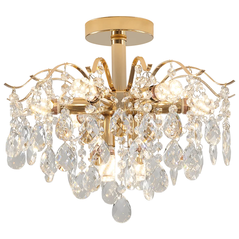 DecorBites™ Crystal Chandelier | Luxury Living Room Light | Creative Elegant Lighting