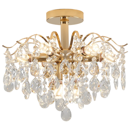 DecorBites™ Crystal Chandelier | Luxury Living Room Light | Creative Elegant Lighting