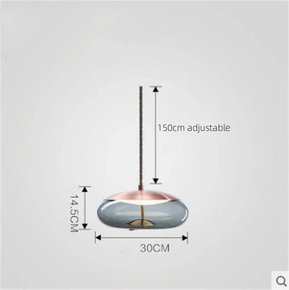 DecorBites™ Glass LED Chandeliers for Living Room Bedroom Kitchen Pendant Lamp