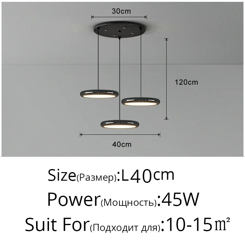 DecorBites™ Black Finish LED Pendant Lights for Home Decoration Indoor Lighting
