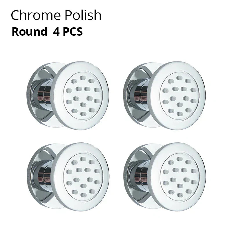 DecorBites™ Brass Body Round Shower SPA Jets for Luxurious Bathroom Massage Experience