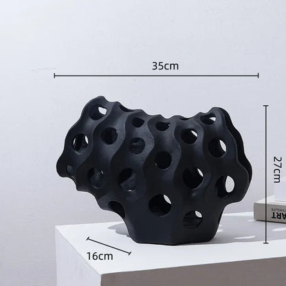DecorBites™ Coral Geometric Resin Sculpture Sea Creature Decor Figurine