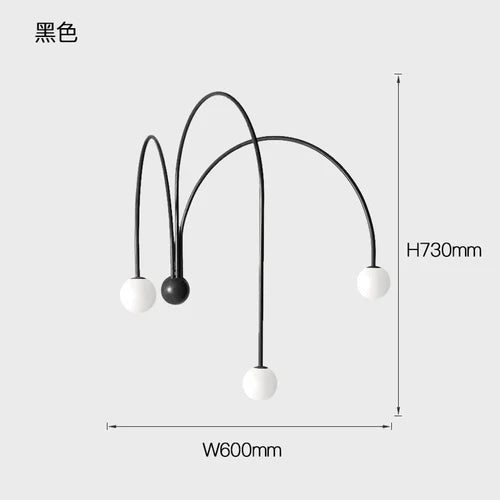 DecorBites™ Branch Glass Iron Wall Lamps: Modern Living Room Bedroom Lighting Sconce