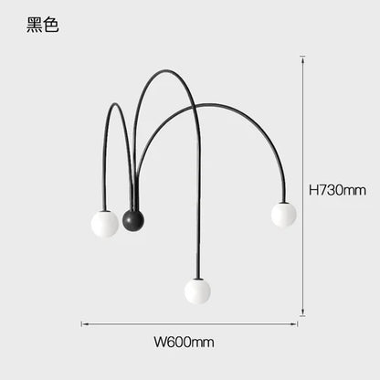 DecorBites™ Branch Glass Iron Wall Lamps: Modern Living Room Bedroom Lighting Sconce